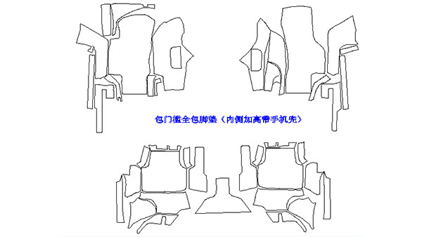 汽車腳墊版型